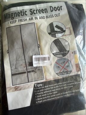 Magnetic Screen Door - Black